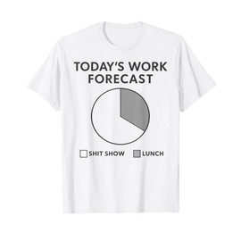 Funny Coworker Office Work Forecast for Sarcastic Boss Gag T-Shirt