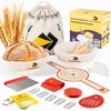 Set of 2 Bread Proofing Baskets, 9-inch Round Banneton Basket,