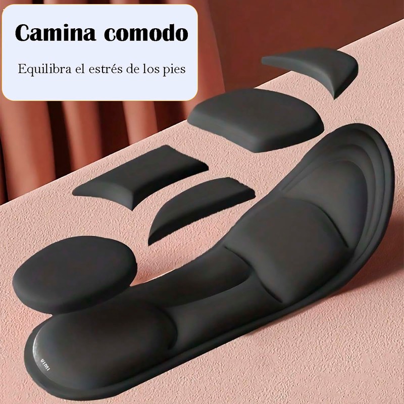 Par De Plantillas Para Zapatos Memory Espuma Antifatiga Ajustable talla