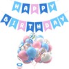 Stitch Birthday Decorations, 33-Piece Pink and Blue Balloons Set with