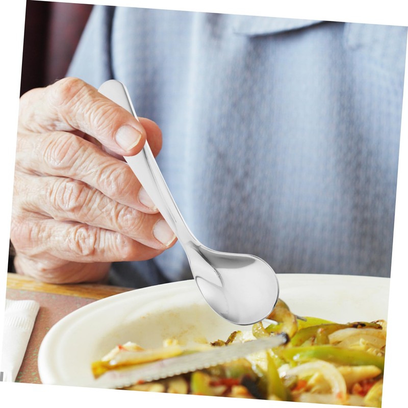 CAXUSD Elderly Flatware Supplies Set - Specialized Angled Spoons and