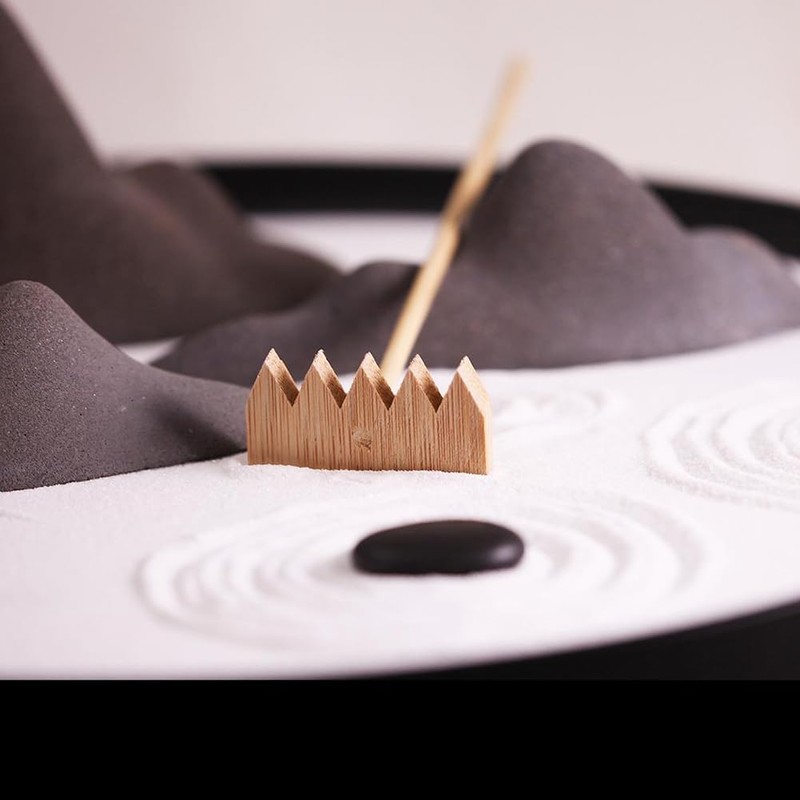 Mini Wooden Sand Rake Sand Pan Rake for Small Rock