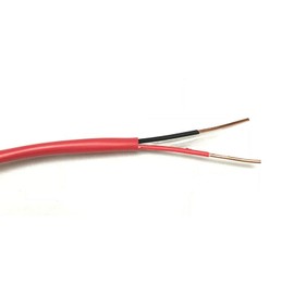 West Penn Wire 980RD - 18 Awg / 2 Conductor Solid FPLR Non-plenum Unshielded Fire Alarm Cable (100 ft) - Made In USA