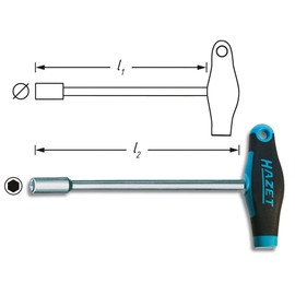HAZET T-Handle Hex Nut Driver 428-8
