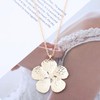 Enautoabs Boho Metal Flower Choker Necklace Hammered Flower Pendant Necklaces