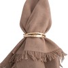 DII Decorative Basic Intertwined Napkin Ring Set, Gold, 6 Count