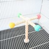 Birds Toy Wooden Carousel Perches for Budgies Parrot Bird Playground