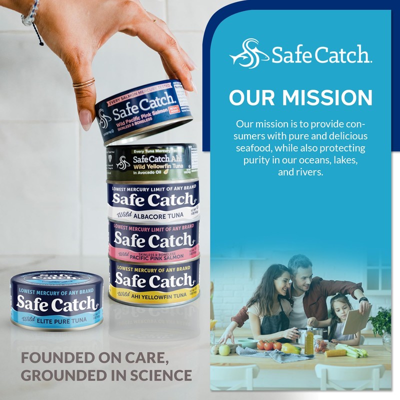 Safe Catch Wild Ahi Yellowfin Tuna Fish Canned, Wild Caught,