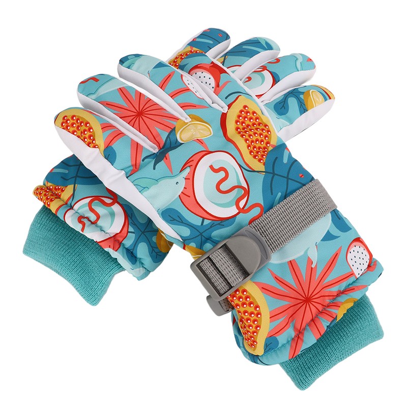 2 PCS Children Ski Gloves Thermal Thickened Waterproof Windproof Gloves
