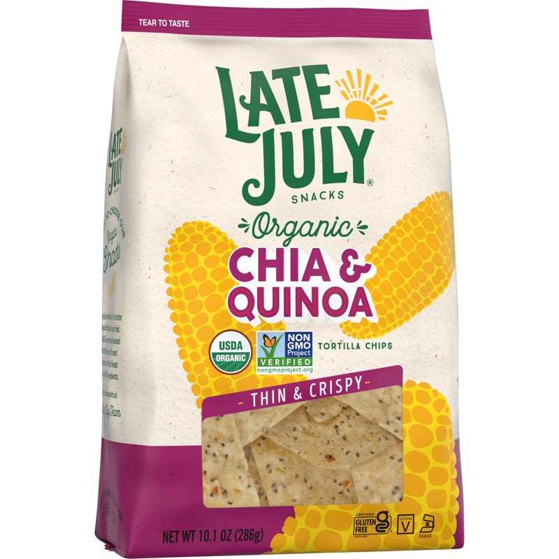 Late July Chia & Quinoa Organic Tortilla Chips, 10.1 Oz