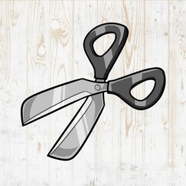 Scissors Decals Peel & Stick - Wall Vinyl Stickers - Kawaii Art Crafts Sweing Barber Salon Hair Stylist Cartoon Colorful - Car Window Truck Laptop Tumbler - Boys Girls Kids Room Decor DWSV20434