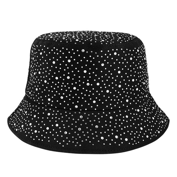 MILAKOO Party Bucket Hat Shiny Glitter Bucket Hat Bling Sparkly
