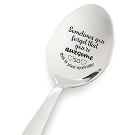 Funny Love Reminder Spoon | Spoon Engraved Stainless Steel Spoon | Motivational Gift for Men Women Boys Girls Daughter Son Birthday Graduation Christmas Valentines Day Gifts