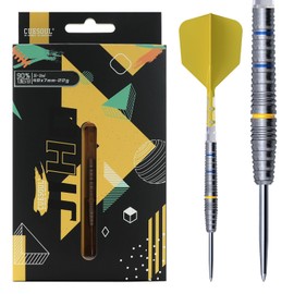 CUESOUL JIHO S6 24g Steel Tip 90% Tungsten Dart Set with Titanium Coated and Unifying ROST T19 Flight