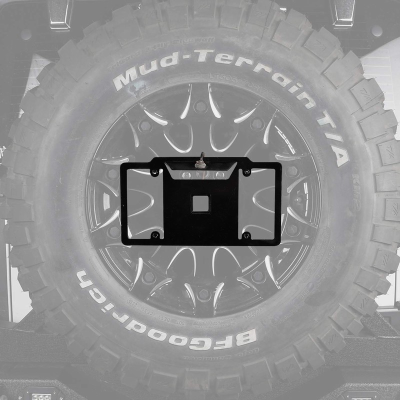 u-Box Wrangler Spare Tire License Plate Holder Bracket Mounting System