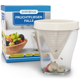 Patronus Fruit Fly Trap for Kitchen – 1 x Reusable Fruit Fly Live Trap for Permanently Get Rid of Fruit Flying, Dishwasher Safe Fruit Fly Trap, Robust Fruit Fly Trap Kitchen