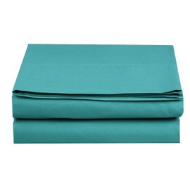 Elegant Comfort Premium Hotel 1-Piece, Luxury and Softest 1500 Thread Count Egyptian Quality Bedding Flat Sheet, Wrinkle-Free, Stain-Resistant 100% Hypoallergenic, King, Turquoise