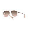 Coach HC7128 Sunglasses, Shiny Rose Gold/Brown Pink Gradient, 58 mm