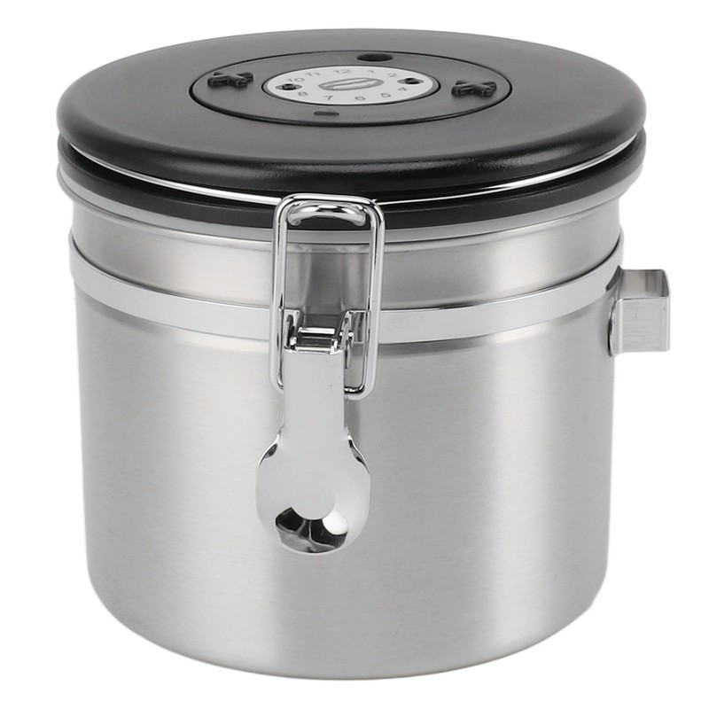 Airtight Coffee Canister 1.2L 304 Stainless Steel Coffee Bean Storage