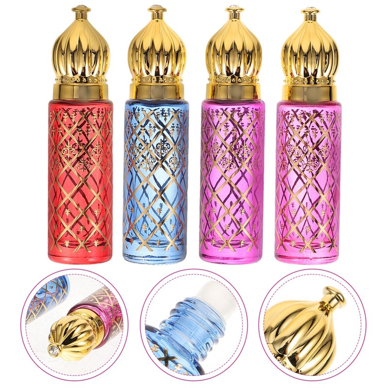 TOVINANNA 6ml Essential Oil Roller Bottle Set 4pcs Empty Bottles