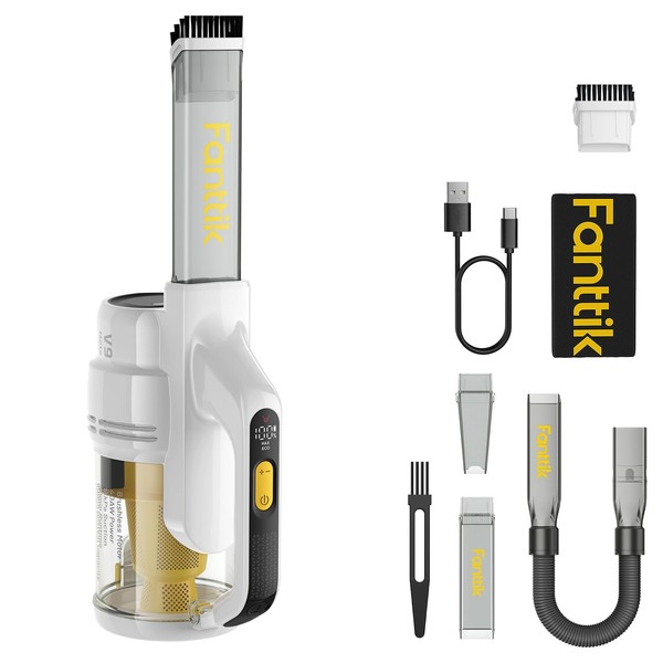 Fanttik V9 Mate Cordless Car Vacuum, 13kPa/40AW, Handheld Vac with