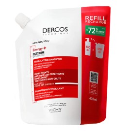 Shampoo Vichy Dercos Energy+ Refill, Anticaída 400 ml