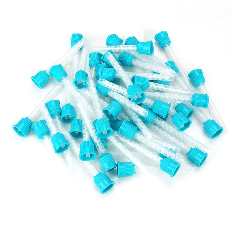 50PCS Disposable Dental Intraoral Mixing Tips Silicone Rubber Mix Propotion