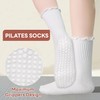 Skibeaut Pilates Yoga Socks Women 3 Pairs Non Slip Grips