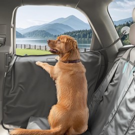 Tapizado Oversized Car Door Protector for Dogs with Anti-scratch PU Leather, 2 Pack Pet Vehicle Door Cover Guard with Adjustable Suction Cup, Waterproof Interior Door Panel Cover, Fit all SUVs, Trucks