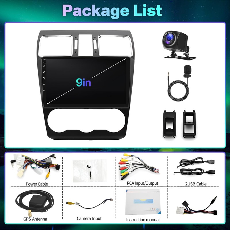 Android 13 Car Radio Stereo for Subaru Forester XV/WRX 2015-2018