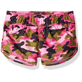Kanu Surf Girls' Sandy UPF 50+ Quick Dry Beach Elastic Waist Boardshort, Erin Pink camo, Small (7)