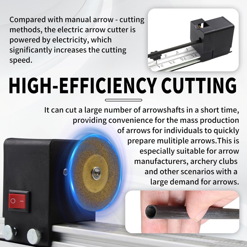MOYJ Archery Arrow Saw Arrow Shaft Electric Cutter Universal use
