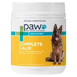PAW by Blackmores Complete Calm Multivitamins for Dogs | Helps Alleviate Signs of Stress & Anxiety |60 Chews