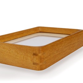 Natural Wood Photo Frames Inspired Tabletop Picture Frame with Mat, Vertical or Horizontal Display (Teak, 8x10 matted to 5x7/6x8)