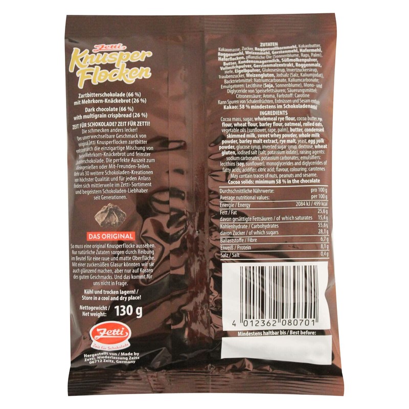 Pack of 3 Zetti Crispy Flakes Dark (3 x 130