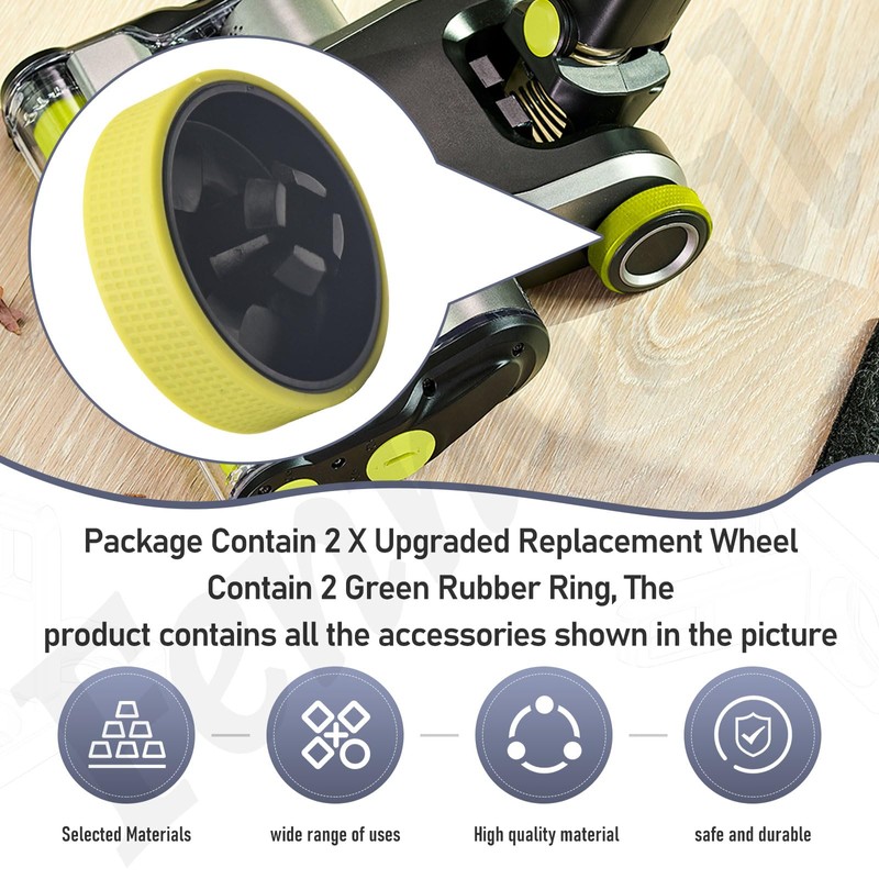 2 Pack Upgraded Replacement Cordless Vacuum Cleaner Wheels for Ryobi