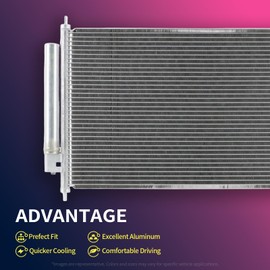 Readair A/C Condenser | Compatible with Ford: 1992-1996 (E-150 Econoline, E-150 Econoline Club Wagon, E-250 Econoline, E-350 Econoline)
