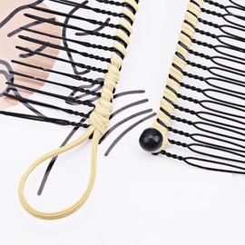 Hsthe Sea 2pcs Stretchy Hair Accessories 30 Tooth Banana Comb Clips Vintage Banana Hair Clips for Thick Wavy Kinky Natural Curly Hair