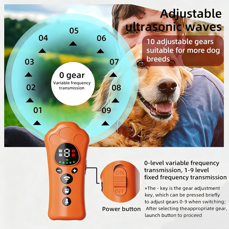 QREIHLPY 2026 Upgraded Dog Bark Deterrent Devices with 10 Adjustable