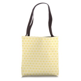 Cute Ditsy Geometric Triangle Pattern Pastel Yellow Tote Bag
