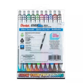 ENERGEL Pentel EnerGel RTX True Colors United (0.7mm) Medium Line, Assorted Ink, 20 P...