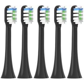 5er Ersatzbürsten passend für BOOMBRUSH bürstenkopf wechselköpfe,Aufsteckbürsten passend für Boombrush schallzahnbürste bürstenkopfe Ersatzbürstenkopf, Schwarz