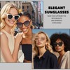 OPTOFENDY Sunglasses Womens Trendy Square Cat Eye Sun Glasses UV400
