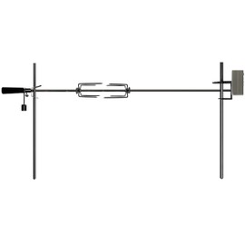 OneGrill Electric Dual Post Open Fire Rotisserie System- 53 Inch Chrome