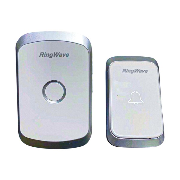 RingWave Waterproof Wireless Outdoor Doorbell, IP44 Rated, with 300m Range,
