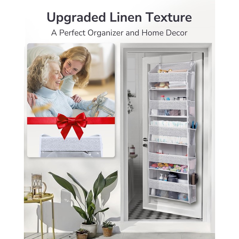 ULG 1 Pack Over Door Organizer with 5 Large Pockets
