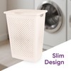 Superio Gradient Hamper with Lid - 60L, Modern Design, Perforated,