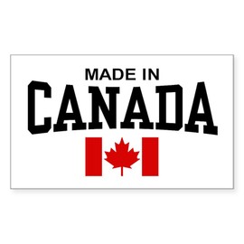 CafePress Made in Canada Rectangle Sticker Rectangle Bumper Sticker Car Decal