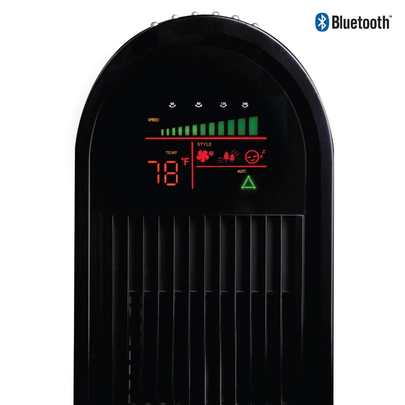 Ozeri 360 Oscillation Tower Fan, with Bluetooth and Micro-Blade Noise