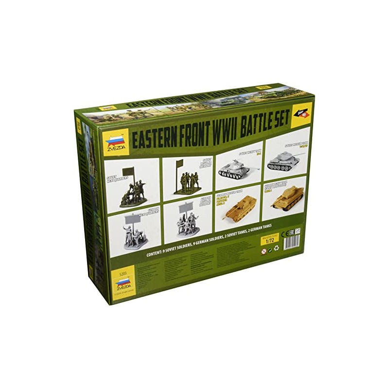 Zvezda 530005203 1:72 WWII Battle Set East Front, Model Kit,